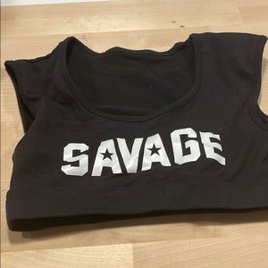 Savage crop sports bra